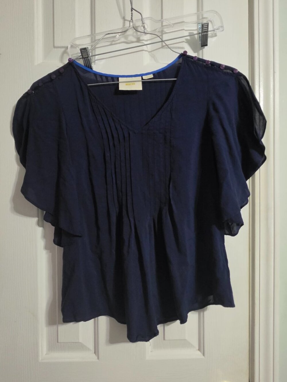 Maeve Antropologie Navy Blouse
